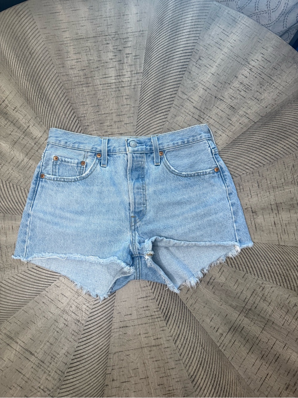 Levi's Light Wash Denim Cutoff Shorts